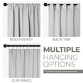 thumbnail image 3 of Superior Blackout Solid Light Filtering Back Tab Curtain Panel Set, 42" x 84", Marshmellow, 3 of 9