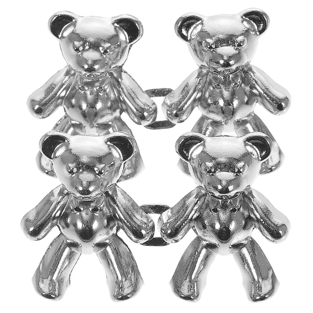 pares de alfileres de botón de oso, ajustables, para vaqueros, pinzas para pantalones, botones reutilizables sin clavos