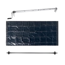 Heavy-Duty 7'6" x 22' Dump Truck Tarp Kit with Rear Anti-Sail Bow Set (Double Pocket - Waterproof Tarp)