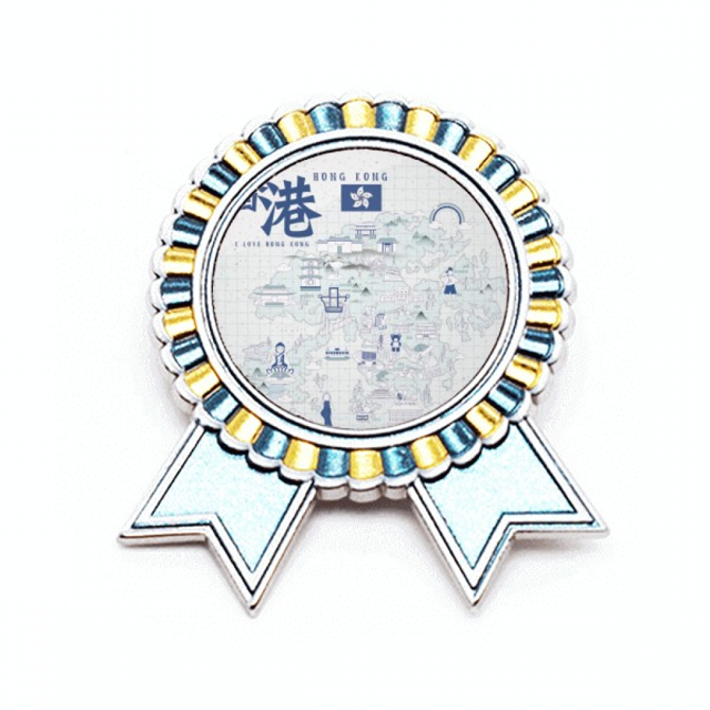 Hong Kong famosos puntos de China Insignia broche Medalla ganadora