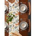 thumbnail image 6 of Fall Table Runner Autumn Animal Table Runners Harvest Thanksgiving Owl Bird Fox Leaves Cotton Linen Dresser Scarf Kitchen Dining Table Decor for Autumn Holiday Party Coffee 13x72 Inch, 6 of 6
