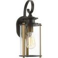 thumbnail image 5 of Progress Lighting Squire 1-Light Small Wall Lantern, Steel, Black Finish, Clear Glass Shade, 5 of 7