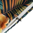 thumbnail image 4 of 3 Pcs Soft Bedding Set, Includes 1 Duvet Cover with Zipper And 2 Pillow,Shams Hawaiian Hibiscus Garden Orange Flowers Full(79"×90"), 4 of 8
