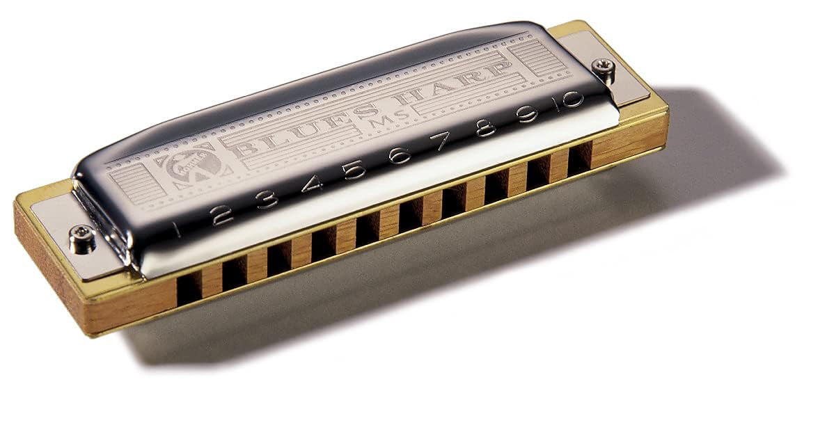 Hohner 532 Blues Harp MS Harmonica - Key of F w/ Instructional Manual