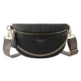 thumbnail image 1 of Riñonera para Mujer Bolsos Mano Cadena Correa Ancha Portátil Entramado Rómbico Fin Semana, 1 of 8