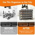 thumbnail image 4 of PLUMEBAY Spice Rack Organizer with 28 Jars, Black – Countertop or Wall Mount, 4 of 6