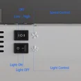 thumbnail image 6 of 30 inch Range Hood Under Cabinet, Stainless Steel Kitchen Vent Hood 280CFM, Built-in Kitchen Stove Hood w/Rocker Button Control, Ducted/Ductless Convertible Duct, 2 Speeds Fan, Bright LED Light, 6 of 7