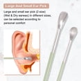thumbnail image 4 of Limpiador de oídos seguro y efectivo Unique Bargains Kit de eliminación de cerumen de acero inoxidable verde 10 Pcs, 4 of 6