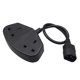 thumbnail image 4 of Universal IEC320-C14 A 2x UK Power Extension Cable 30cm Splitter Computer perfke Cable de alimentación, 4 of 8