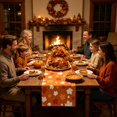 thumbnail image 6 of Maple Leaf Table Runner Fall Thanksgiving Dining Table Decor Water Resistant Washable Autumn Holiday Table Flag, 6 of 6