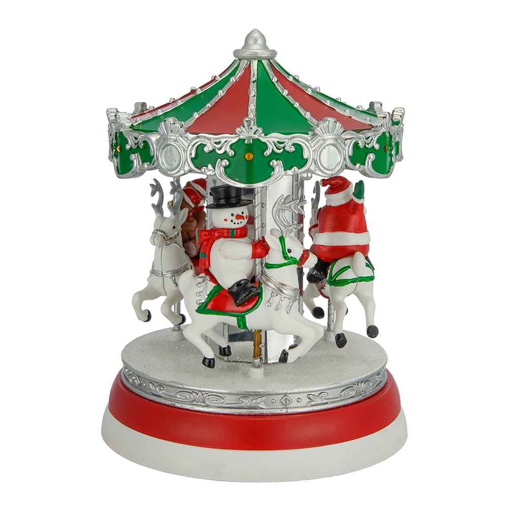 Animated Christmas Village Carousel, 6 in, by Holiday Time