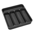thumbnail image 4 of Bandeja para cubiertos, divisores de cajones, organizador expandible para cubiertos y vajilla Negro, 4 of 9