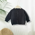 thumbnail image 2 of Coerni Baby Knit Cardigan Button Down Chunky Knitwear Suit Girls Crewneck Sweater Toddler Open Front Comfy Warm Outerwear, 2 of 9