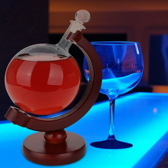 Lutabuo Whiskey Glass Set Crystal Globe Liquor Carafe for Whisky Vodka Decanter Decor