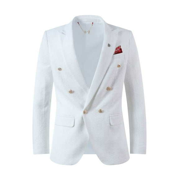 Elie Balleh Men's White Blazer Jacket Sport Coat
