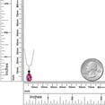 thumbnail image 2 of Gem Stone King 925 Sterling Silver Pure Pink Mystic Topaz and Black Diamond Pendant Necklace for Women (1.67 Cttw, Gemstone Birthstone, Pear Shape 9X6MM, with 18 inch Chain), 2 of 4