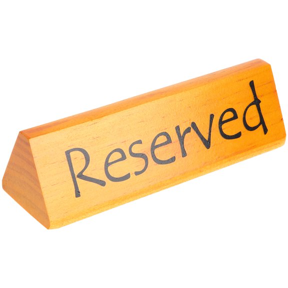 PAMINGONO Wooden Reserved Signs Reserved Table Sign Brown Pine Wood 1Pcs for