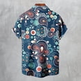 thumbnail image 4 of Alkepwun Plus Size Hawaiian Shirt for Men Summer Boho Floral Beach Shirts Casual Short Sleeve Button Down Shirts Ethnic Party Tops Vacation Shirt on Clearance, 4 of 4