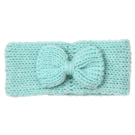 

Toddler Baby Boys Girls Headbands Knitted Stretch Solid Bow Hairband Headwear Headband