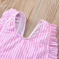 thumbnail image 6 of FRSASU Kids Clothing Summer Baby Kids Girls Striped Print Swimwear Swimsuit Pink 120(120), 6 of 9