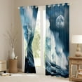 thumbnail image 3 of Manfei Sea Wave Storm Blackout Curtains Set of 2 (52x84 Each), Nature Disaster Window Curtains, Ocean Marine Theme Curtains and Drapes, Curtains and Drapes Home Decor, 3 of 6