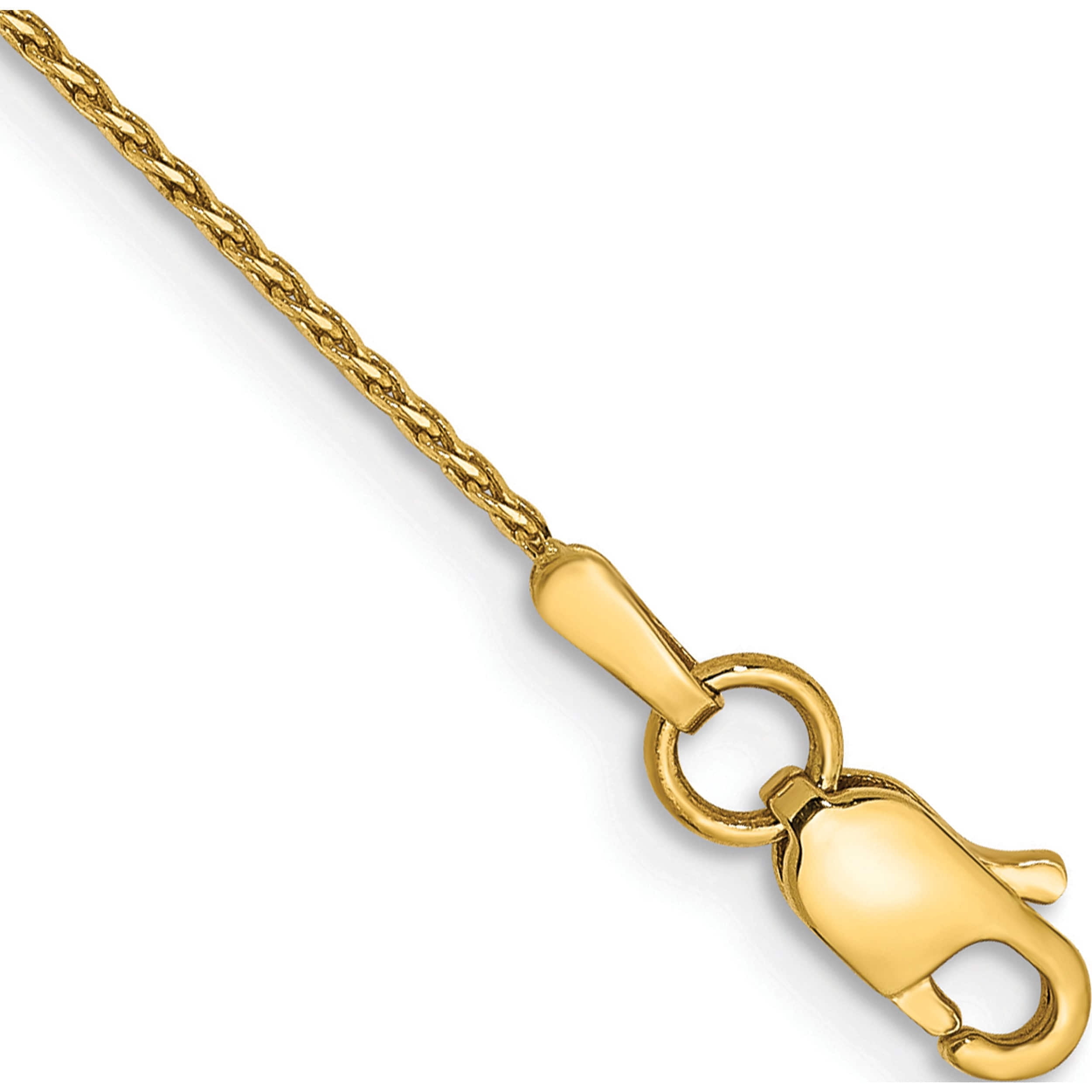 14K Yellow Gold .8mm D/C Parisian Wheat 