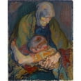 thumbnail image 2 of Magnus Enckell 12x14 Black Ornate Wood Framed Double Matted Museum Art Print Titled: Pieta (1916), 2 of 5