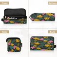 thumbnail image 5 of Hair Tool Organizer Bag with Heat Resistant Mat Removable Travel Storage Case for Hot Air Brushes Curling Irons Retro Tropical Leaves, 5 of 8