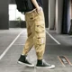 thumbnail image 5 of Pantalones de hombre color caqui Harem pantalones cargo apilados para hombres otoño sueltos Harajuku diseñador alta calidad talla grande moda ajuste regular, 5 of 5