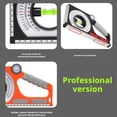 thumbnail image 2 of Engineering Inclinometer, Portable Universal Slope Measuring Ruler Multifunction Angle Meter Gauge, Scale Rotary Pitch Finder with Level Vial for Household Industrial Use, 2 of 7