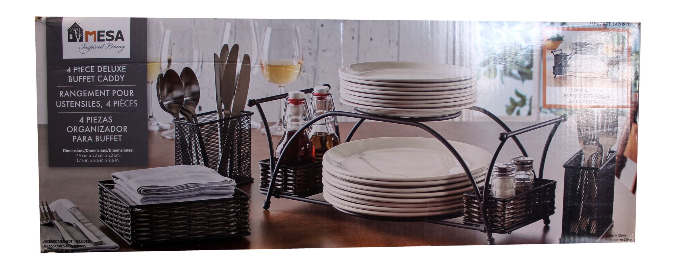 Mesa Inspired Living 4 Piece Deluxe Buffet Caddy