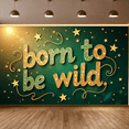 thumbnail image 6 of LUUFILx Born to be Wild Backdrop Banner Party Decorations Jungle Theme Birthday Photo Booth Background Celebration Props Event Supplies Festive Decor, 6 of 8