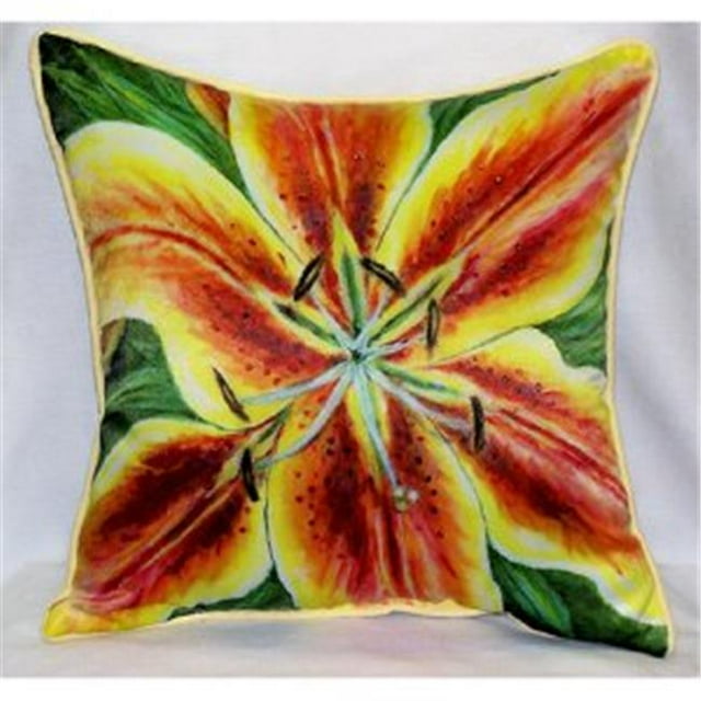 Yellow Lily Throw Pillow, 22 x 22 in.