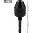 thumbnail image 4 of 0,3-8 mm, 1/4 de pulgada, portabrocas, llave, destornillador, adaptador de destornillador de impacto, tornillo hexagonal, adaptador de cambio de broca, amoladora, conversión, negro, 4 of 5
