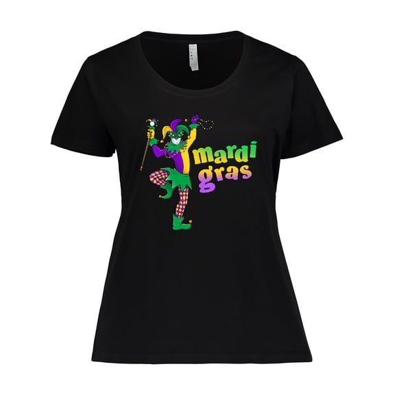 Inktastic Mardi Gras jester celebration Women's Plus Size T-Shirt
