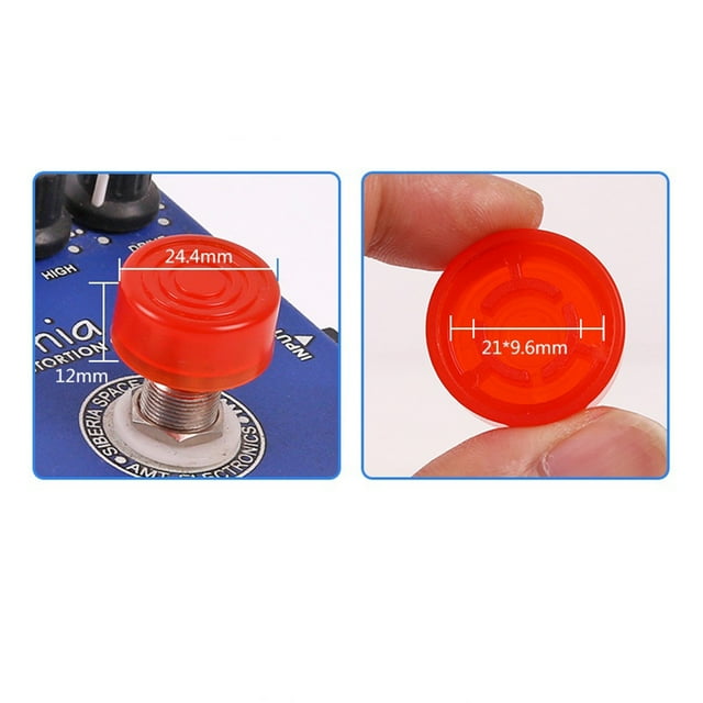 Langgg 10pieces Guitar Pedal Footswitch Guitar Effects With Plastic Accessory Specially Designed For Replacing Guitar Effects orange
