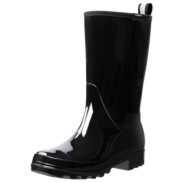 HISEA Women's Rain Boots Waterproof Rubber Rain Shoes for Ladies Mid ...