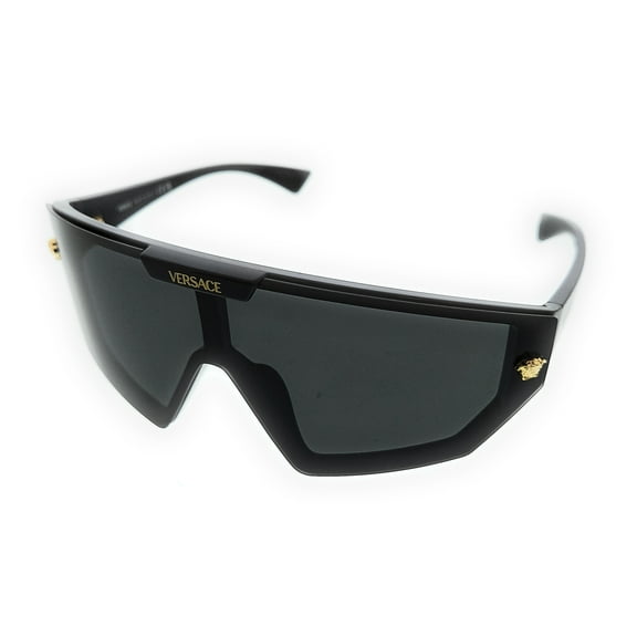 Versace VE 4461 Plastic Unisex Shield Sunglasses Black 47mm Adult