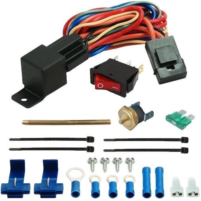 140'F210'F Electric Cooling Fan Thermostat Temp Sensor PushIn