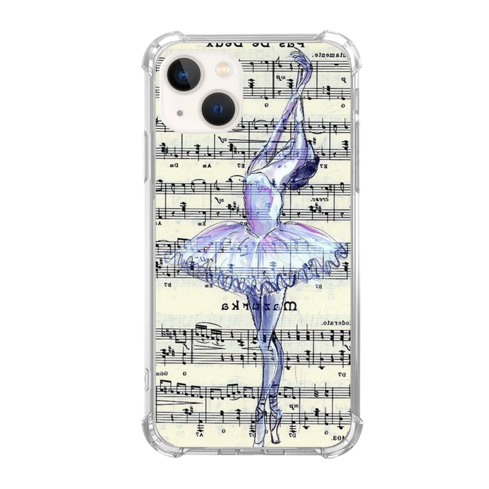 Ballet Case Compatible with iPhone 13 Mini,Unique Art Design TPU