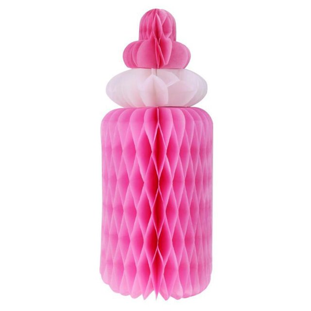 Honeycomb Ball Milk Bottle Shape Tissue Paper Ball Hanging Decor for Baby Shower