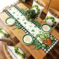thumbnail image 4 of Fwttom St. Patrick's Day Table Flag Four-Leaf Table Flag Decorative Table Cloth Linen Table Cloth, 4 of 5