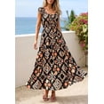 thumbnail image 3 of PRETTYGARDEN Women's Boho Maxi Dress Summer Cap Sleeve Long Flowy Beach Vacation Floral Sundresses Spring Resort Wear, 3 of 8