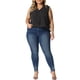 thumbnail image 2 of Blusas clásicas sin mangas de cuello en V con lazo de lunares para mujeres de tallas grandes Agnes Orinda 3X negras, 2 of 6