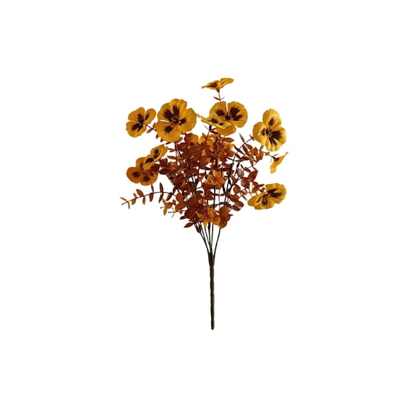 Fall Outdoor Home Decor Artificial Flowers Pansies and Violets for Living Rooms and Seasonal Arrangements