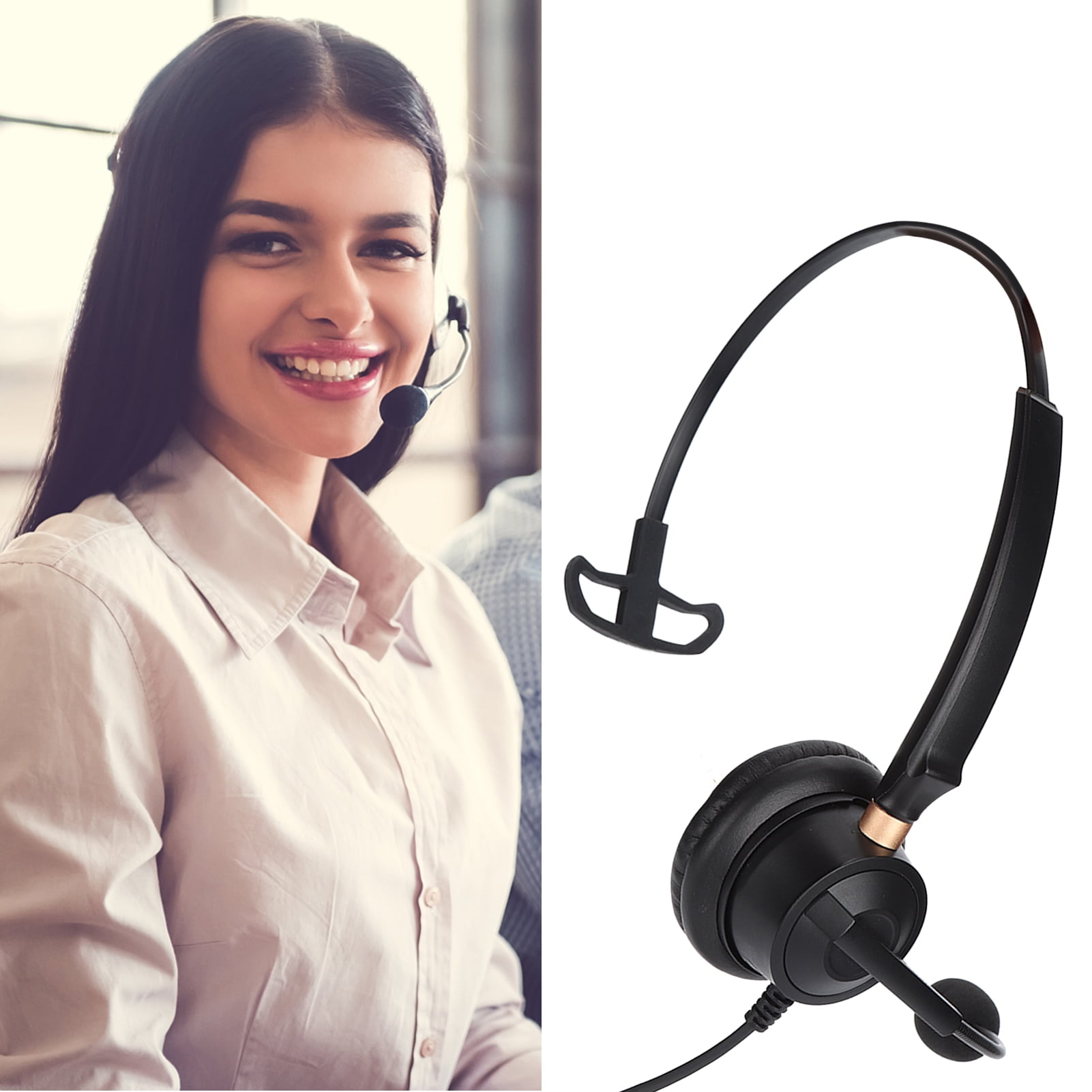 Zerodis 3.5mm Microphone Jack Headset,H600‑3.5 Telephone Headset