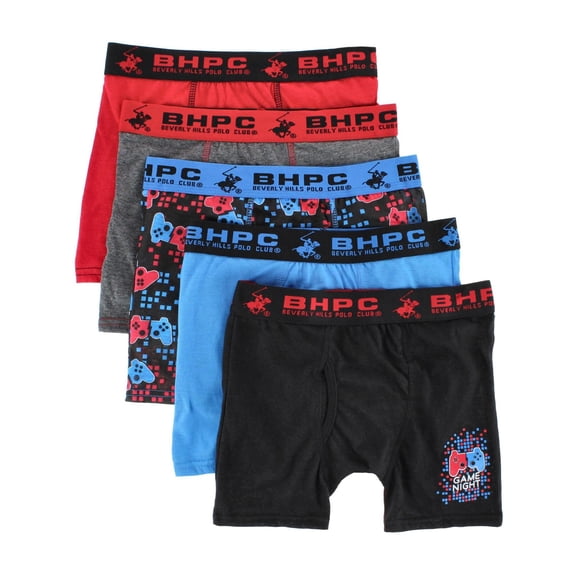 CTM Boy's Vibrant Gaming Boxer Briefs (5 Pack)