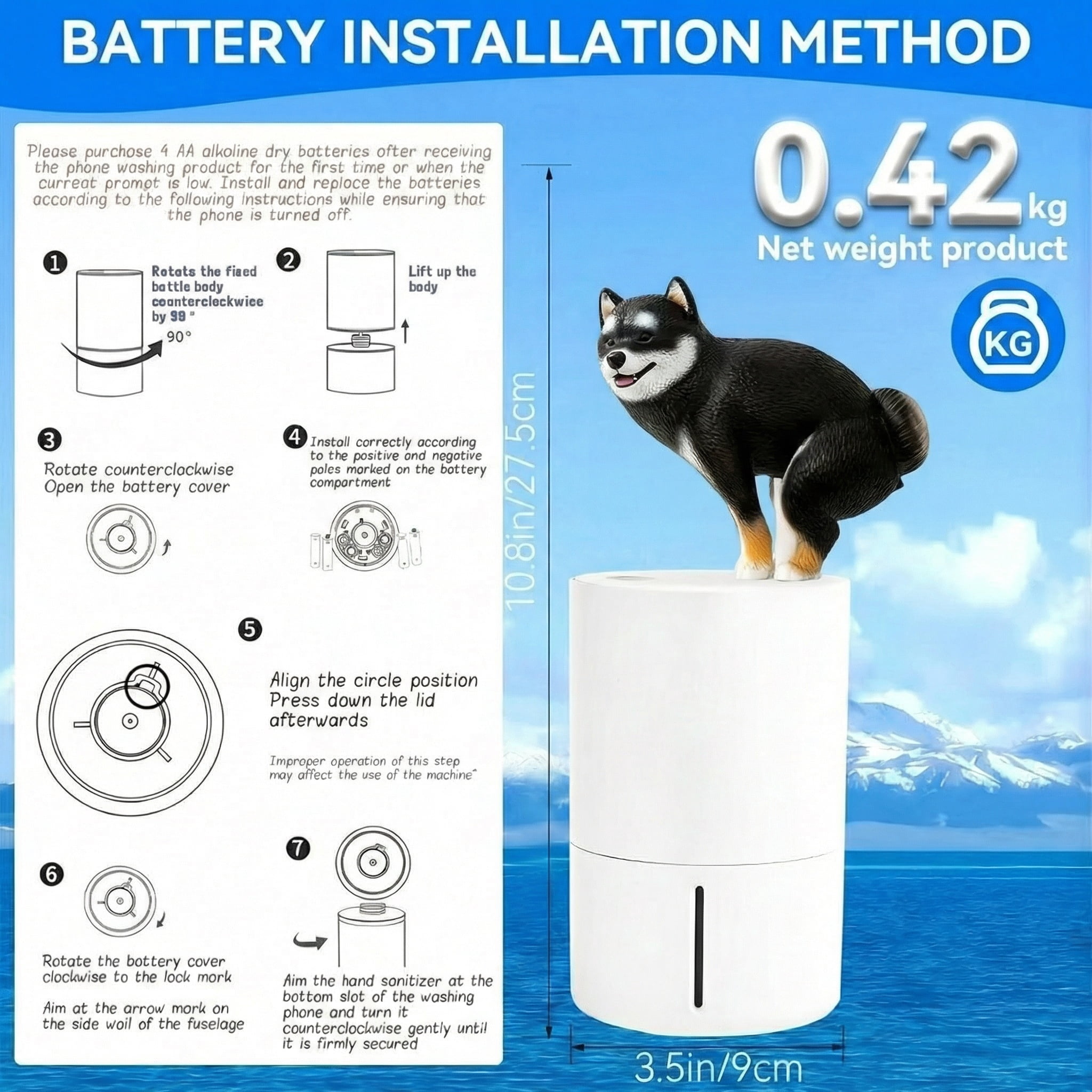Stxxno White Fun Animal Series Shiba Inu Pigeon Soap & Lotion Dispensers