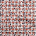 thumbnail image 1 of oneOone Cotton Poplin Twill Orange Fabric Checks Heart & Fabric For Sewing Printed Craft Fabric By The Yard 56 Inch Wide, 1 of 4