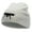 White, variant on Drone Embroidered 8 inch Acrylic Short Beanie - Light Blue OSFM